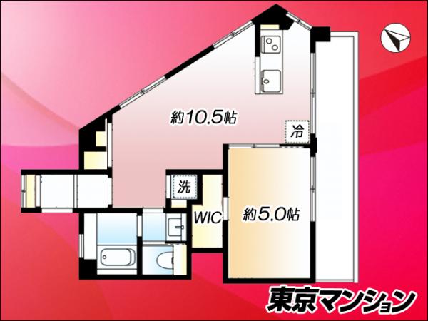 中古マンション 目黒区駒場１丁目6-7 京王井の頭線駒場東大前駅 4,200万円
