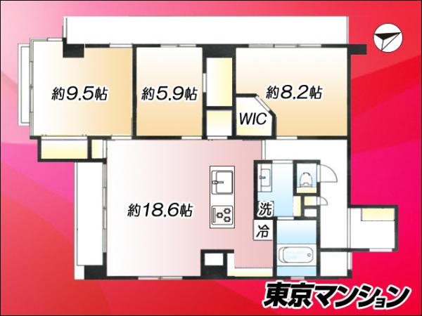 中古マンション 武蔵野市中町１丁目 JR中央線三鷹駅 1億398万円