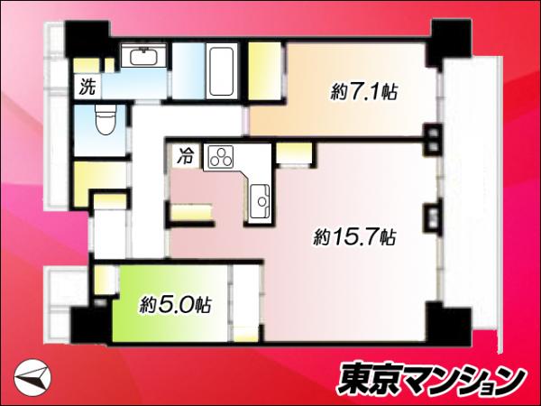 中古マンション 中央区晴海２丁目3-30 都営大江戸線勝どき駅 1億5,980万円