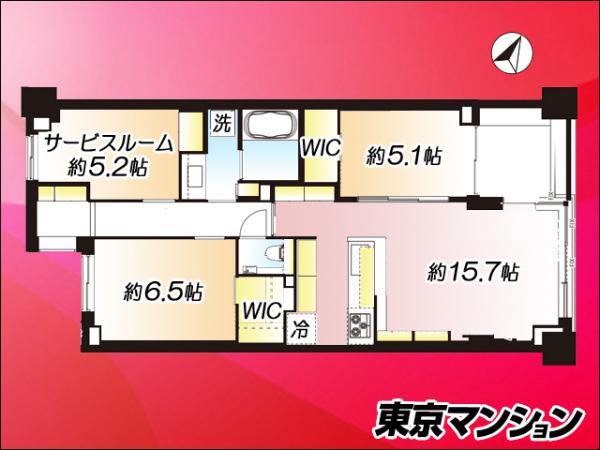 クレヴィア新宿中落合ＥＡＳＴ 間取り図