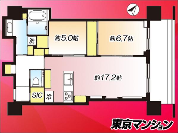 クロスエアタワー 間取り図