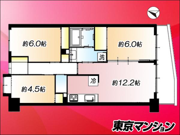 中古マンション 江戸川区西小松川町18-8 JR総武本線新小岩駅 3,290万円