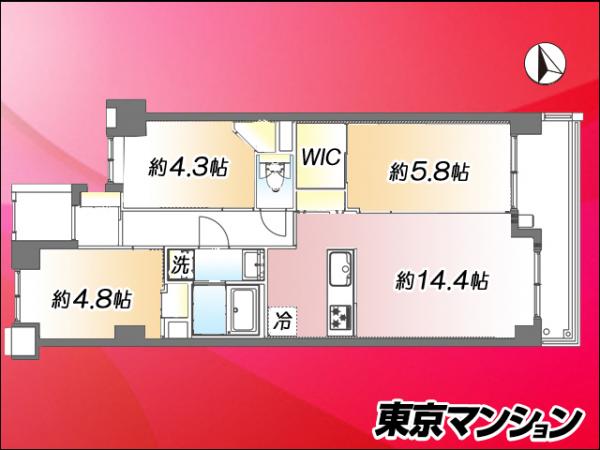 マートルコート調布第２ 間取り図