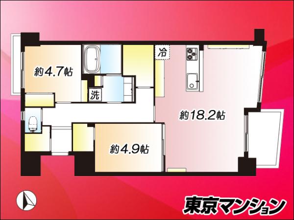 中古マンション 新宿区新宿７丁目 副都心線東新宿駅 1億2,800万円