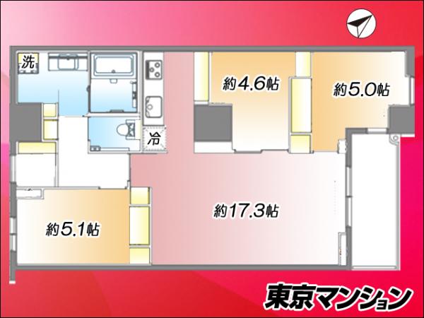中古マンション 中央区勝どき６丁目 都営大江戸線勝どき駅 1億7,499万円