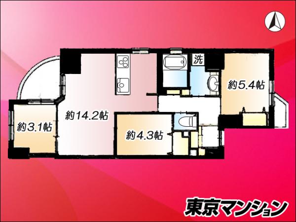 レジデンシャルステートタワー南千住 間取り図