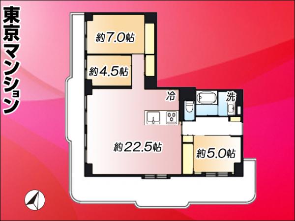 中古マンション 世田谷区千歳台４丁目26-2 京王線八幡山駅 5,780万円