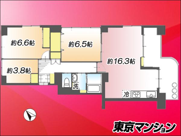 中古マンション 江戸川区西葛西３丁目 東西線西葛西駅 4,190万円