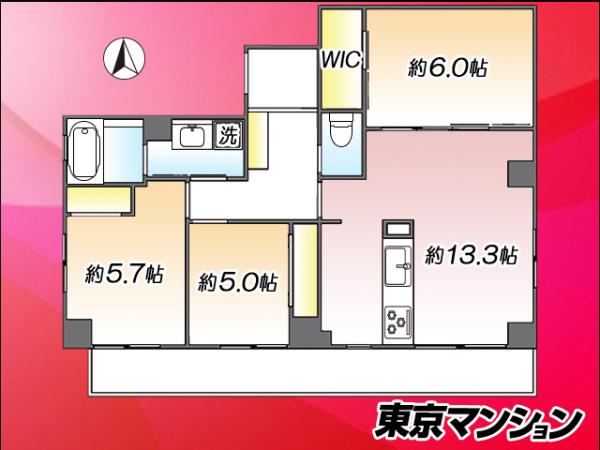 コスモガーデン日暮里 間取り図