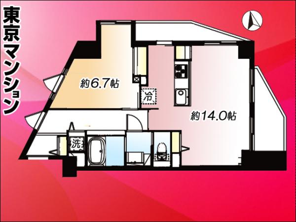 ディオレ西新宿 間取り図