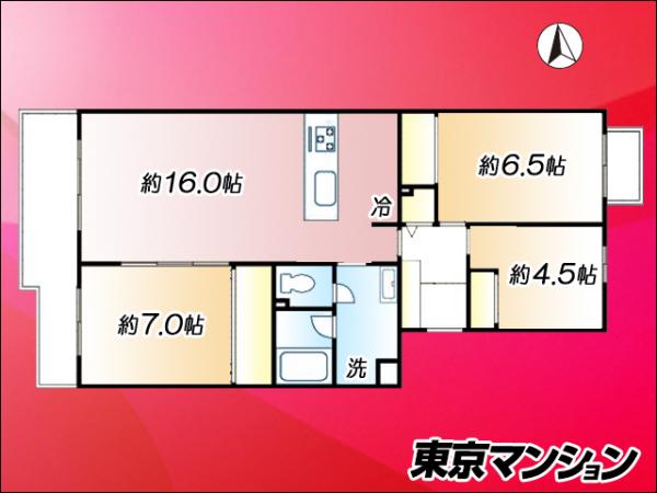 光が丘パークタウンゆりの木通り南２号棟 間取り図