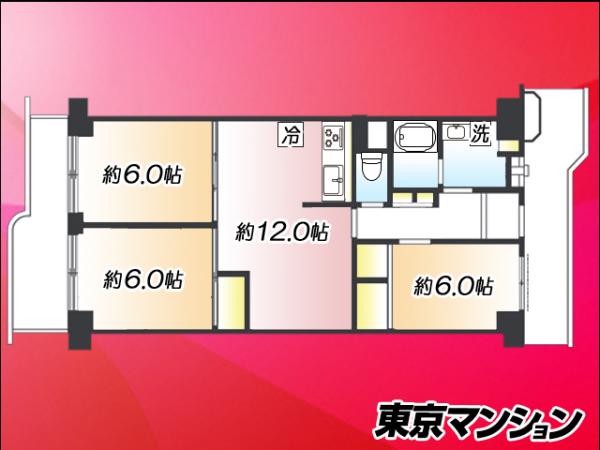 中古マンション 江東区亀戸９丁目 都営新宿線東大島駅 4,198万円