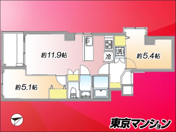 中古マンション 品川区西五反田２丁目 JR山手線五反田駅 6,499万円