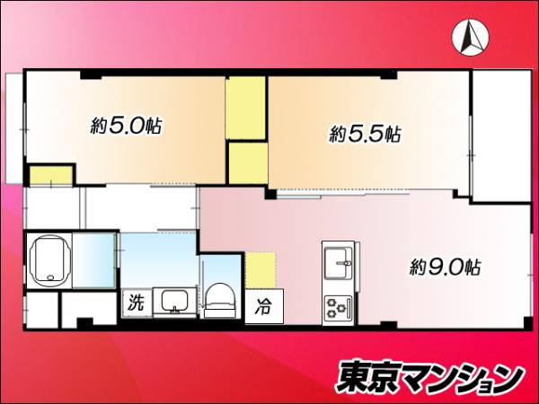 代々木第二コーポラス 間取り図