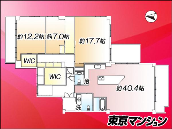 東高成城ペアシティ三船 間取り図