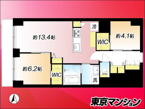 西蒲田スカイハイツ 間取り図