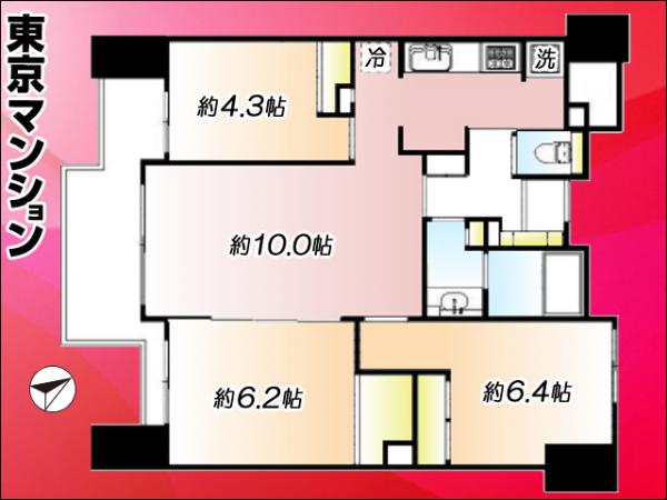 中古マンション 中野区南台３丁目46-5 丸の内方南支線方南町駅 8,580万円