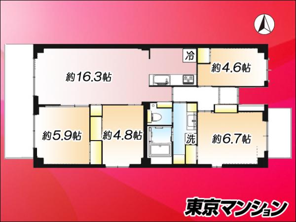 サンシティＪ棟 間取り図