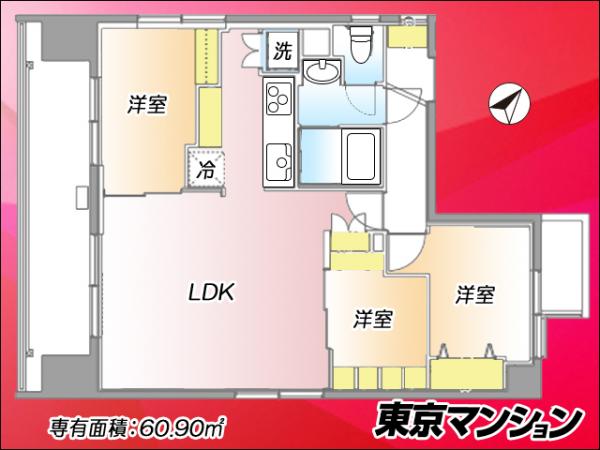 ライオンズマンション六義園 間取り図
