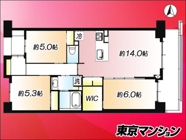 ブロッサムコートむさし野ビューウイング 間取り図