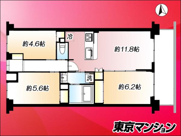 レクセルマンション石神井公園 間取り図