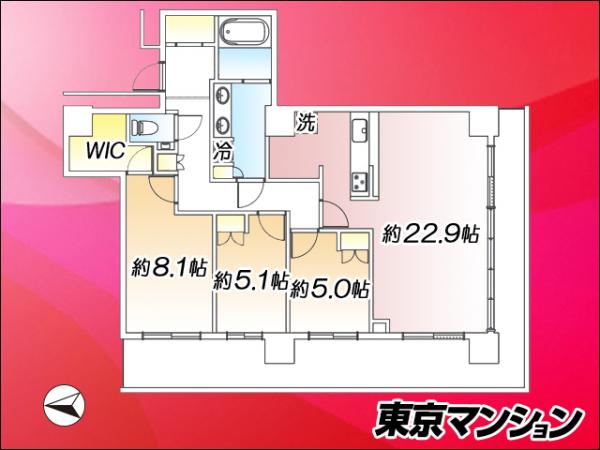 ザ・リバープレイスイーストタワー 間取り図