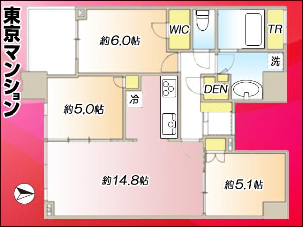 中古マンション 中央区晴海３丁目13-2 都営大江戸線勝どき駅 1億9,980万円