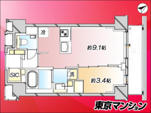 中古マンション 新宿区早稲田鶴巻町 東西線早稲田駅 6,583万円