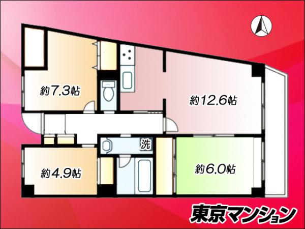 中古マンション 荒川区荒川７丁目20-1 千代田線町屋駅 5,800万円