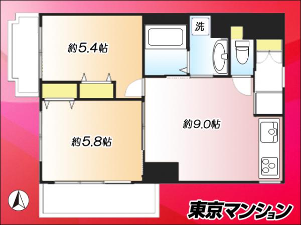 日商岩井自由が丘マンション 間取り図