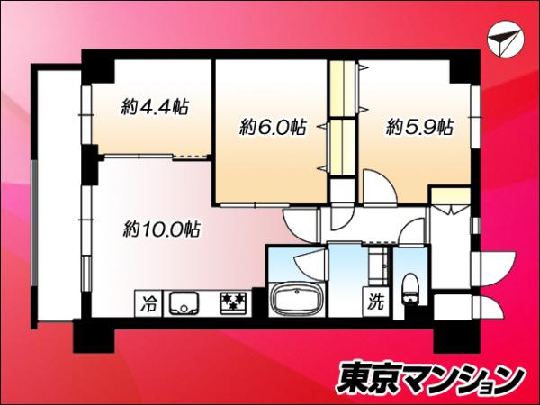 ライオンズステーションプラザ千歳烏山 間取り図