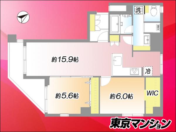 市ヶ谷左内坂ハイム 間取り図