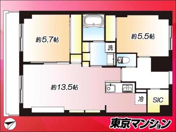 高田馬場ダイカンプラザ 間取り図