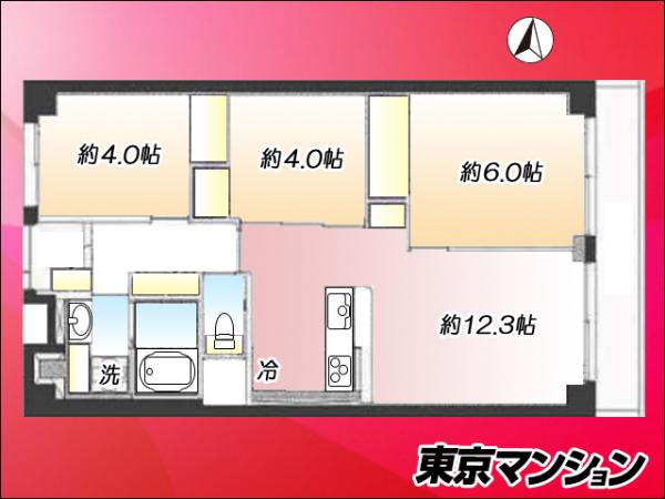 南千住スカイハイツ 間取り図