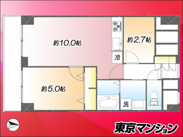西蒲田スカイハイツ 間取り図