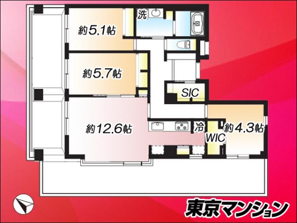 中古マンション 練馬区高野台１丁目 西武池袋線石神井公園駅 6,599万円