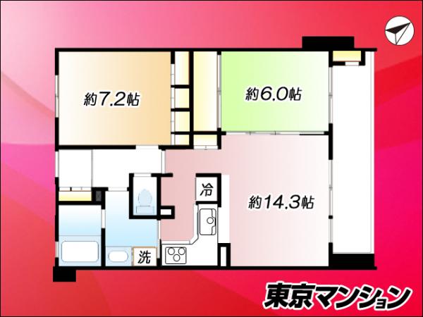 中古マンション 世田谷区上祖師谷５丁目 京王線仙川駅 5,380万円