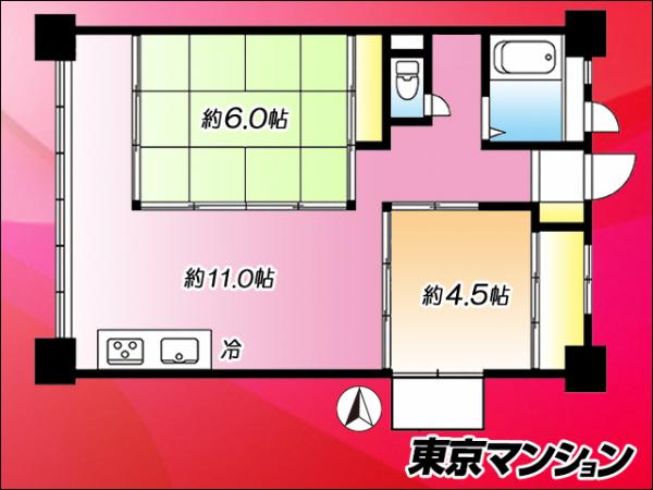 中古マンション 江東区亀戸２丁目6-7 半蔵門線錦糸町駅 3,498万円