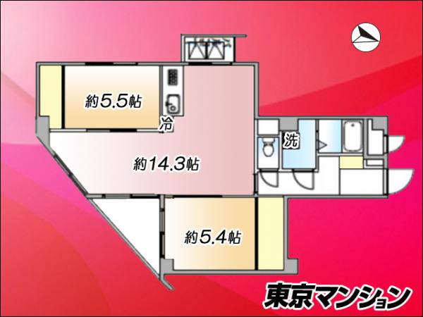 中古マンション 葛飾区新小岩２丁目10-15 JR中央・総武線新小岩駅 4,280万円