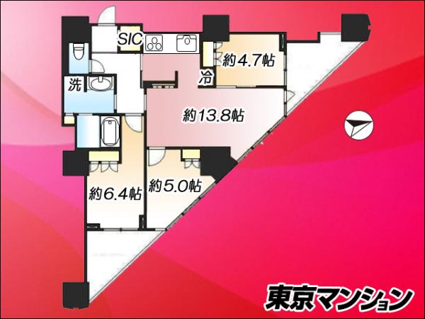 中古マンション 新宿区富久町 丸の内線新宿御苑前駅 2億6,900万円