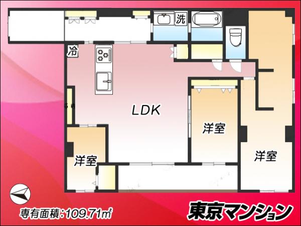 中古マンション 渋谷区千駄ヶ谷３丁目13-5 副都心線北参道駅 1億8,500万円