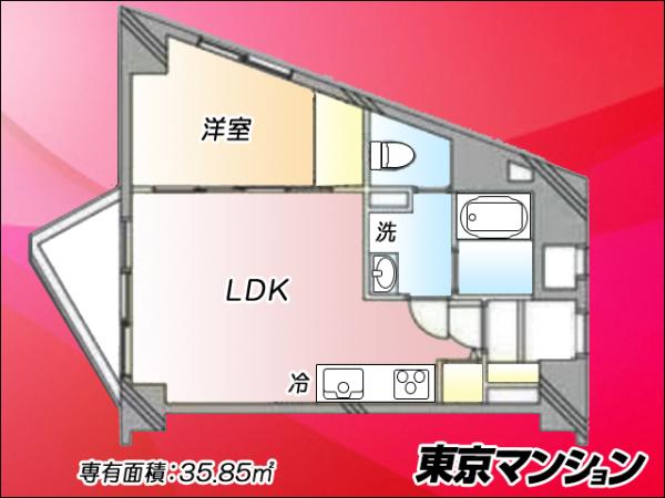 中古マンション 新宿区北新宿１丁目436 JR山手線新大久保駅 3,799万円
