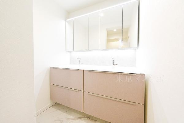 広尾マンション 洗面化粧台