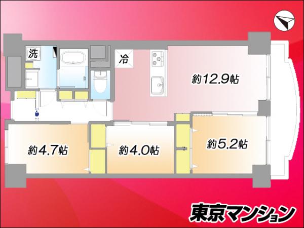 中古マンション 足立区千住関屋町17-15 日比谷線北千住駅 4,280万円