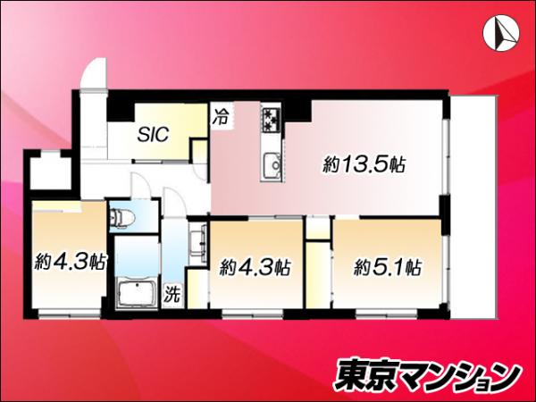 中古マンション 中野区松が丘１丁目 西武新宿線新井薬師前駅 3,980万円
