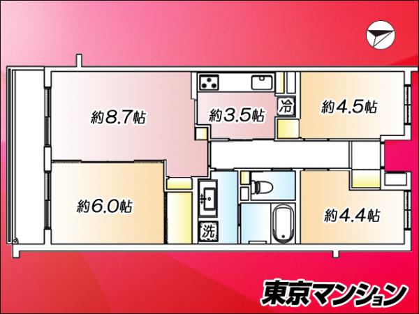 中古マンション 調布市菊野台１丁目 京王線つつじヶ丘駅 4,780万円