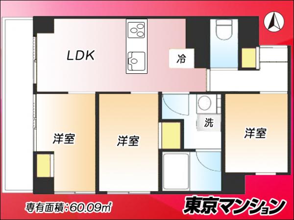 中古マンション 墨田区吾妻橋２丁目3-15 都営浅草線本所吾妻橋駅 4,999万円