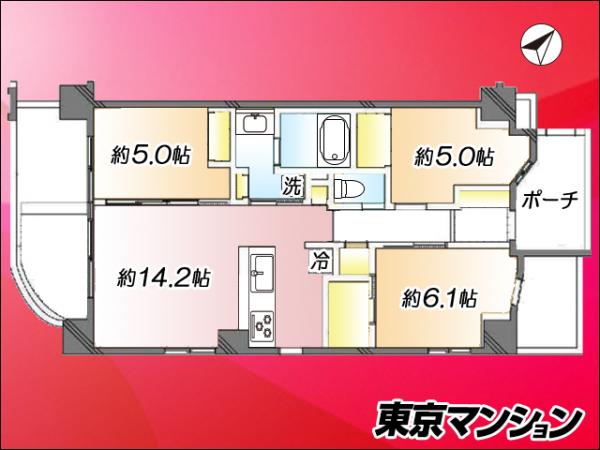 中古マンション 板橋区徳丸４丁目30-10 東武東上線東武練馬駅 5,980万円