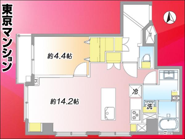 中古マンション 港区三田２丁目 都営浅草線三田駅 7,199万円