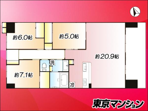 中古マンション 足立区新田１丁目8-23 南北線王子神谷駅 5,980万円